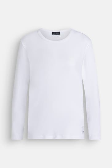 EMPORIO ARMANI Langarmshirt weiß