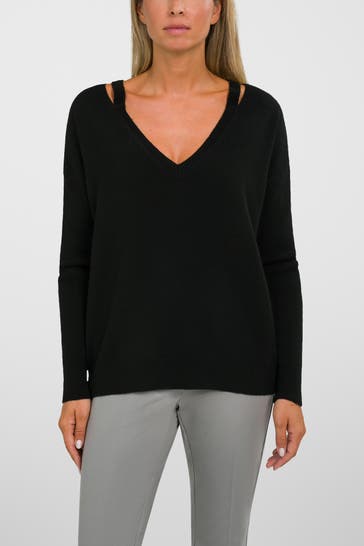RIANI Wollmix-Strickpullover schwarz