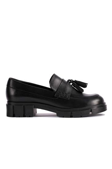 CLARKS Leder-Loafer 'Teala' schwarz