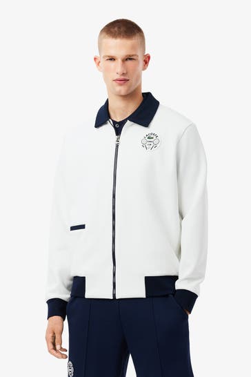 LACOSTE Sweatjacke weiß
