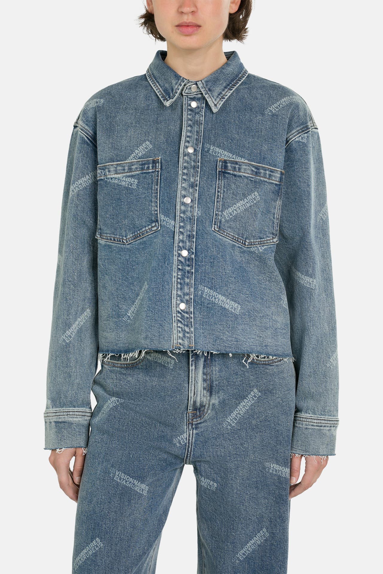 ELIAS RUMELIS Jeansjacke graublau gemustert, Bild 1