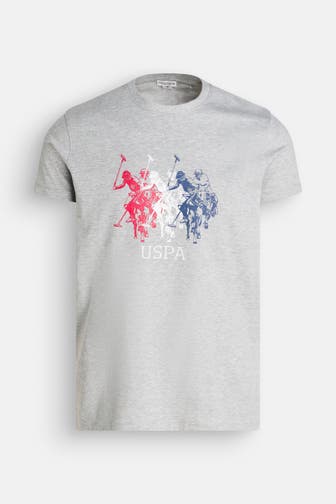 U.S. POLO ASSN. T-Shirt 'Cick' hellgrau