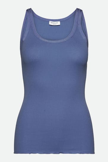 ROSEMUNDE Seidenmix-Top azurblau