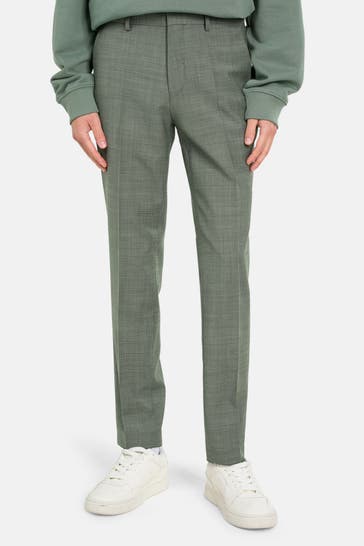 HUGO Wollmix-Stoffhose 'Hesten 232' grün