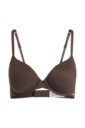 CK UNDERWEAR Push Up-BH 'Demi' dunkelbraun