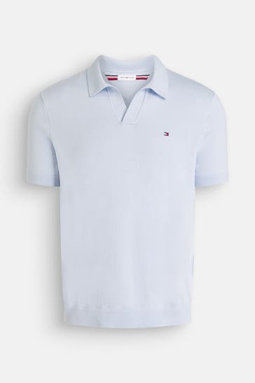 TOMMY HILFIGER Strickshirt 'Jonny' hellblau