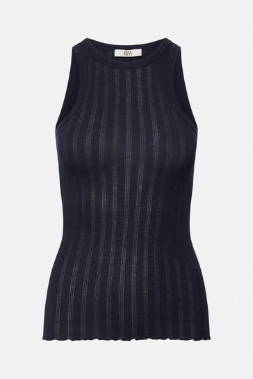 RM BY ROSEMUNDE Top 'Bardot' navy