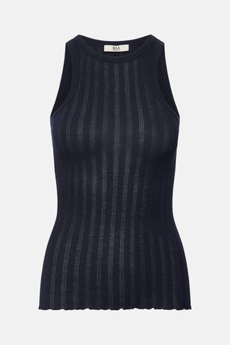 RM BY ROSEMUNDE Top 'Bardot' navy