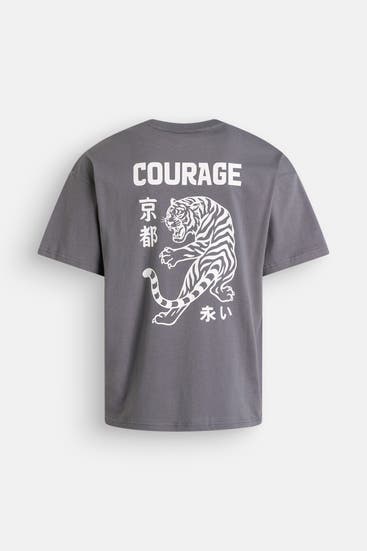 JACK & JONES - T-Shirt blaugrau