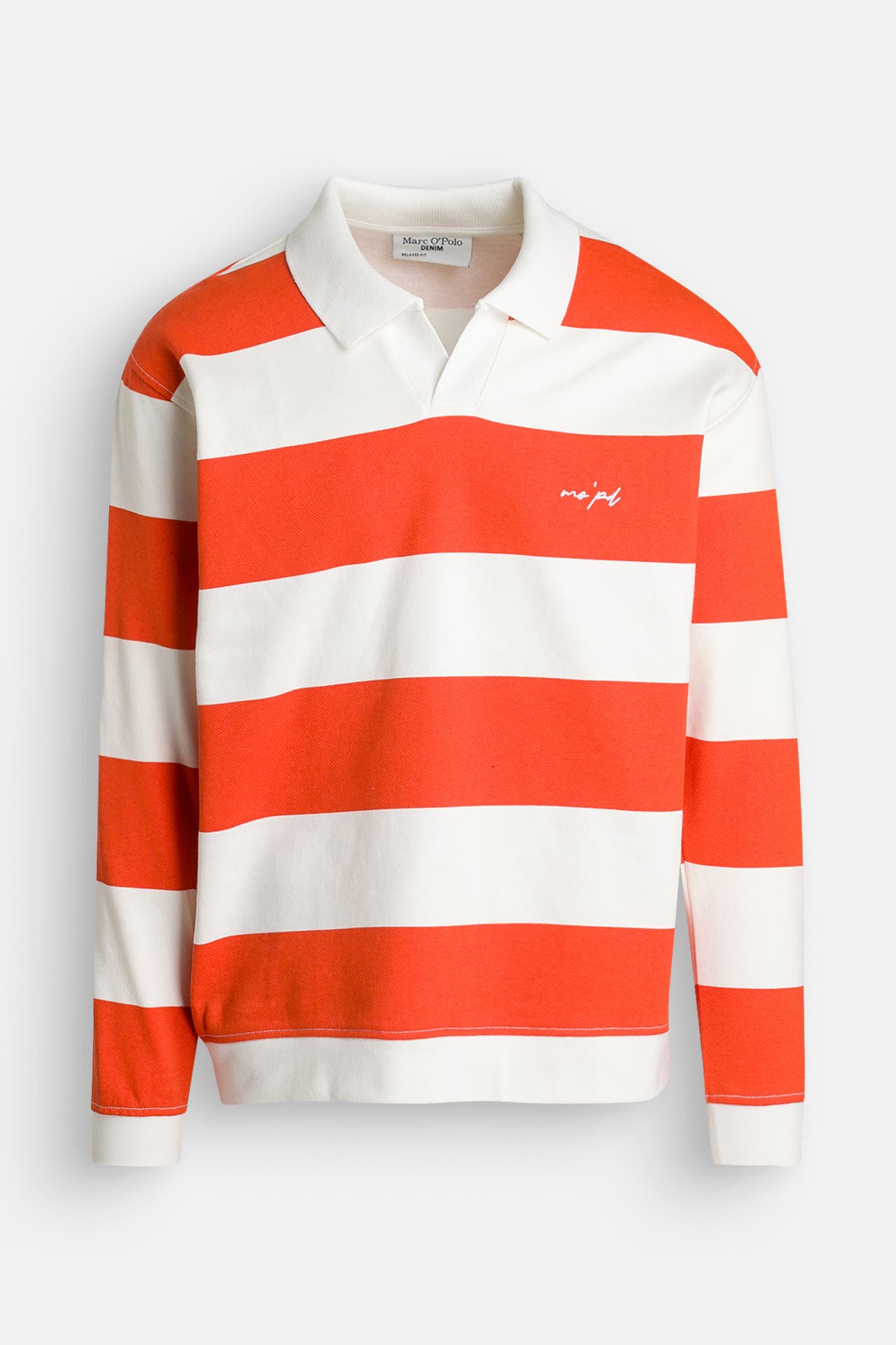 MARC O'POLO DENIM Langarm-Polo gestreift, Bild 1