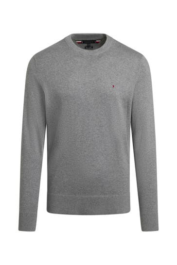 TOMMY HILFIGER Strickpullover grau