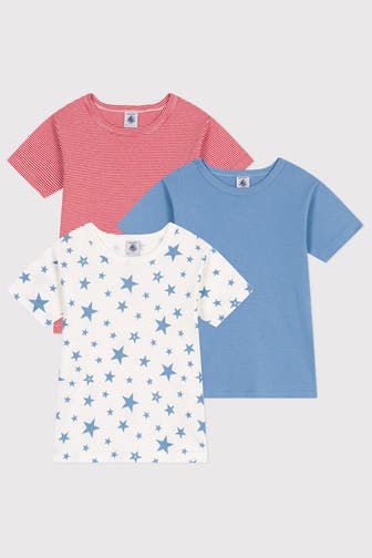 PETIT BATEAU 3er-Pack T-Shirts mehrfarbig