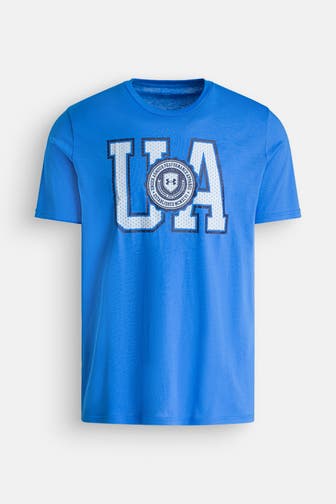 UNDER ARMOUR T-Shirt 'College Crest' blau