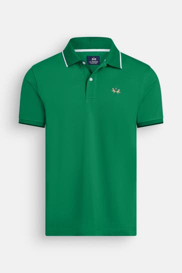 LA MARTINA Polo-Shirt dunkelgrün