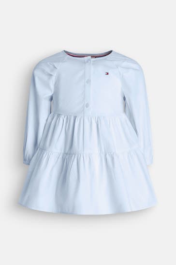 TOMMY HILFIGER Kleid 'Poplin' hellblau