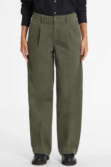 GUESS Stoffhose oliv