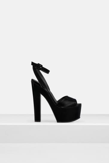 GIUSEPPE ZANOTTI Plateau-Sandaletten schwarz