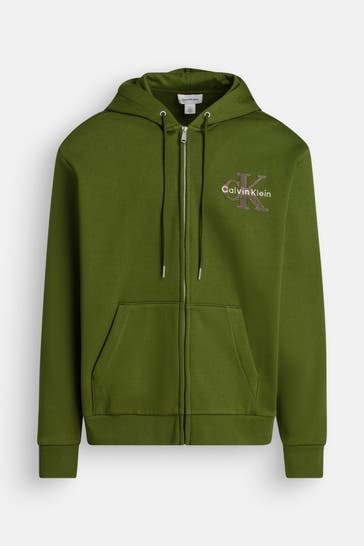 CK JEANS Sweatjacke oliv