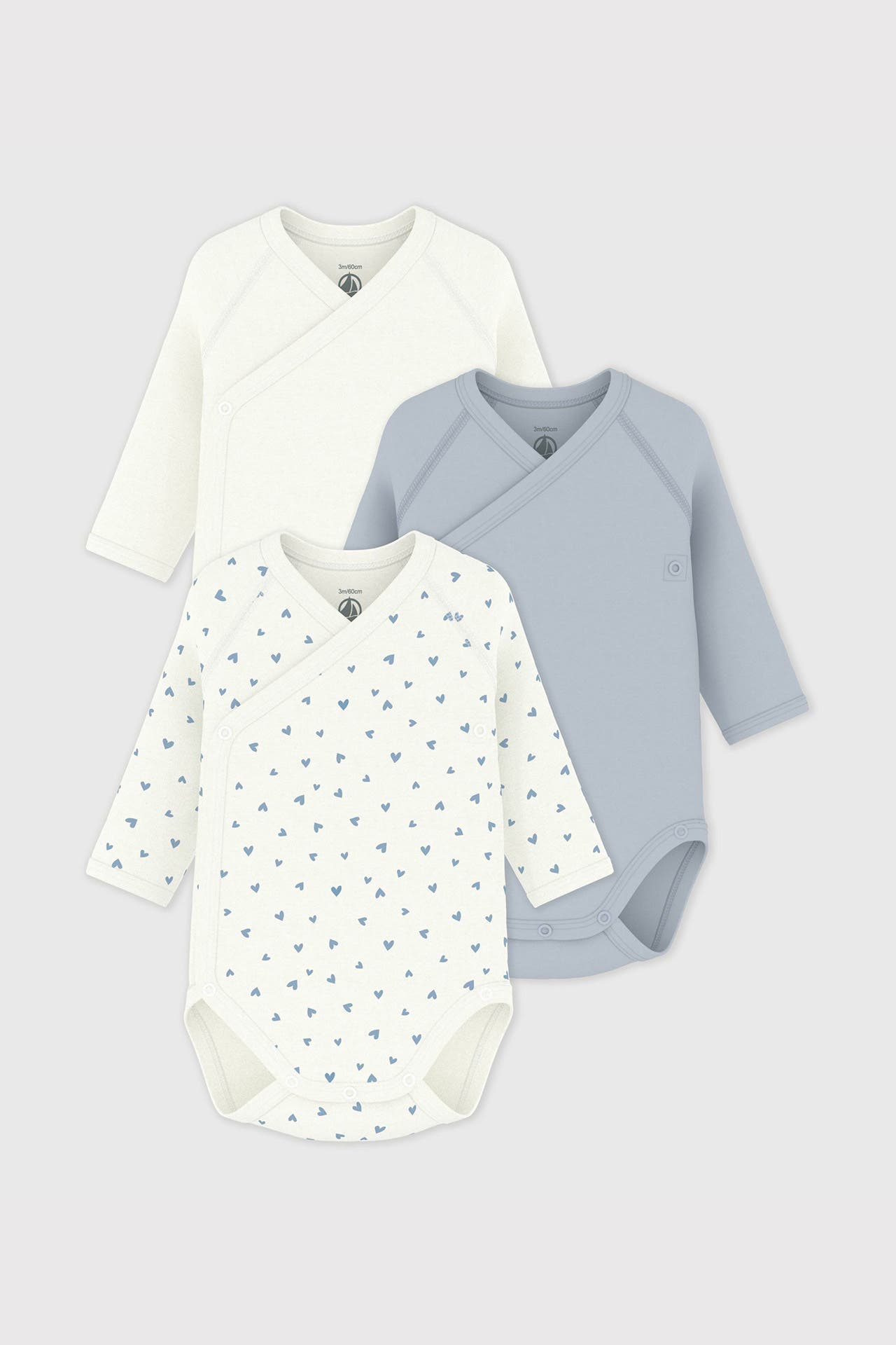 PETIT BATEAU 3er- Pack Bodies mehrfarbig, Bild 1