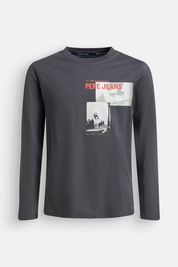 PEPE JEANS Longsleeve 'Benham' grau