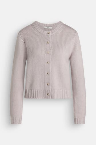 0039 ITALY Kaschmirmix-Cardigan 'Giulia' hellgrau