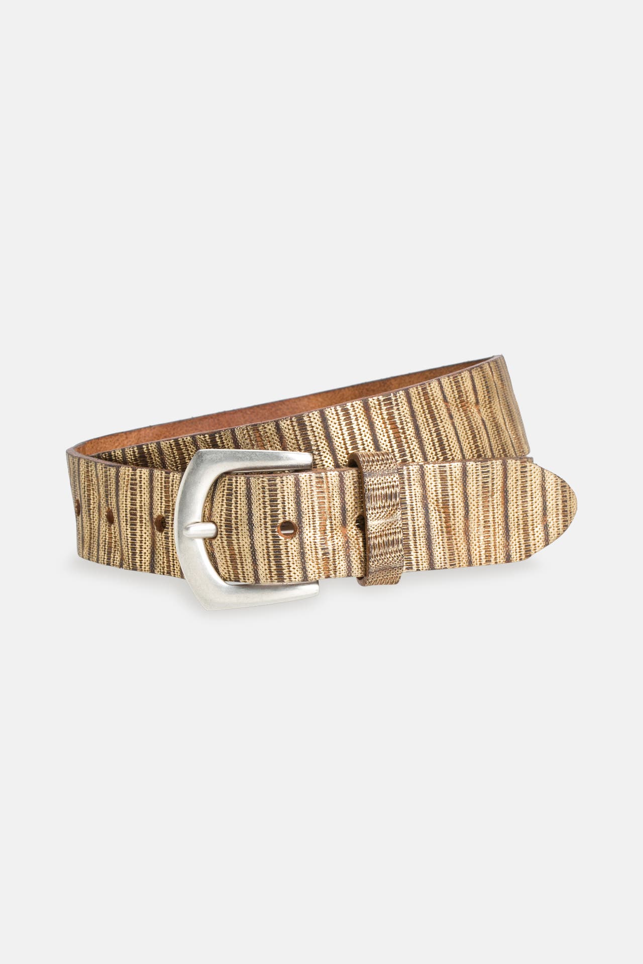 B.BELT Gürtel gold gemustert, Bild 1