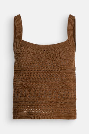 MARC O'POLO DENIM Häkel-Top braun