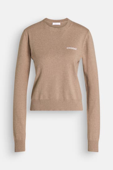 2NDDAY Strickpullover 'Lance' hellbraun
