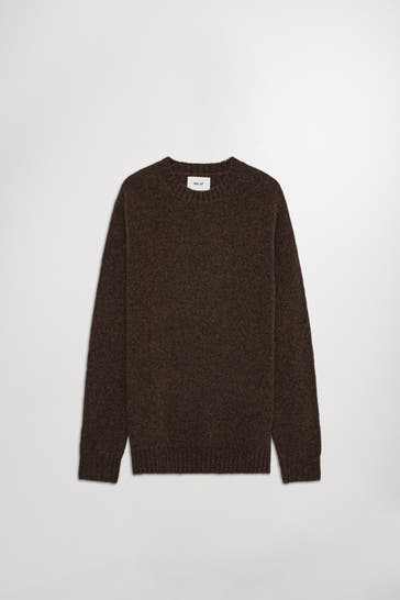 NN07 Wollmix-Strickpullover dunkelbraun