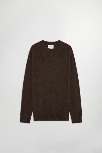 NN07 Wollmix-Strickpullover dunkelbraun