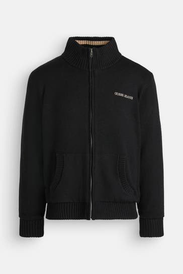 GUESS Wollmix-Jacke schwarz
