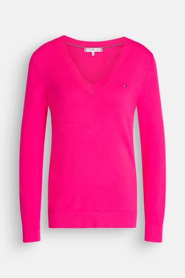 TOMMY HILFIGER Strickpullover magenta