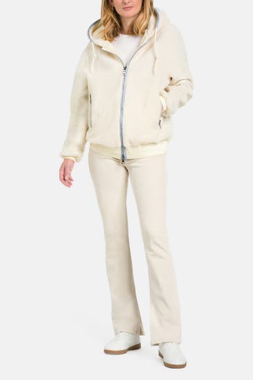 NO. 1 COMO Teddyfleece-Jacke creme