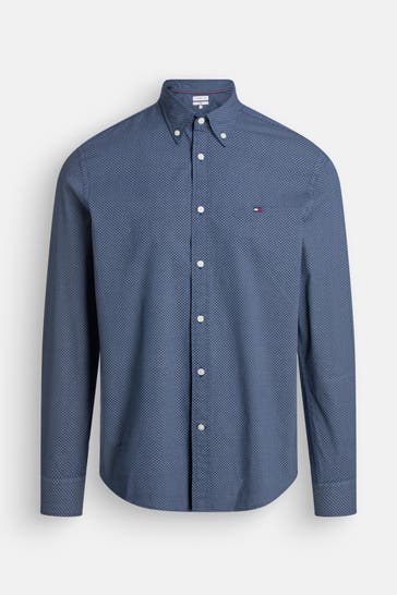 TOMMY HILFIGER Casual-Hemd dunkelblau Slim Fit