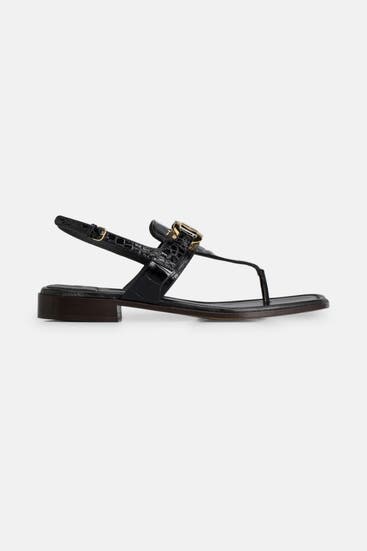 FERRAGAMO - Leder-Sandalen 'Lula' schwarz