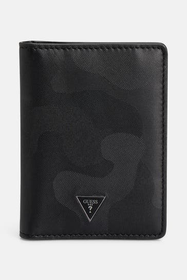 GUESS Kartenetui 'Mito' schwarz