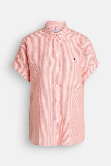 TOMMY HILFIGER Leinenbluse gestreift