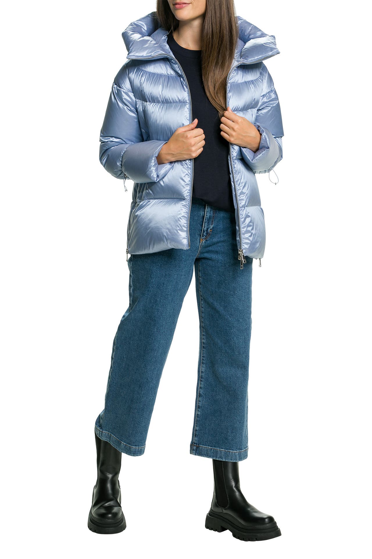 Daunenjacke blau metallic clearance