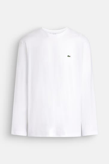 LACOSTE Longsleeve weiß