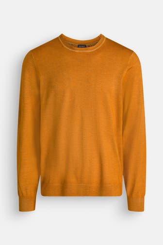 OLYMP Schurwoll-Pullover dunkelorange