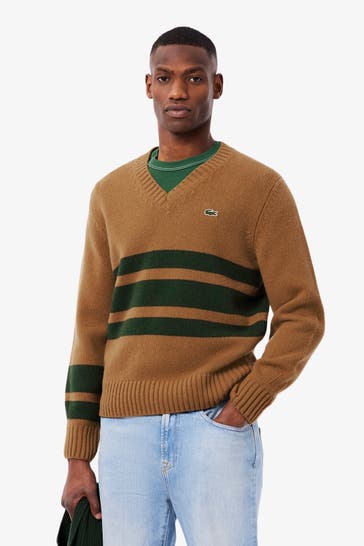 LACOSTE Wollpullover gestreift