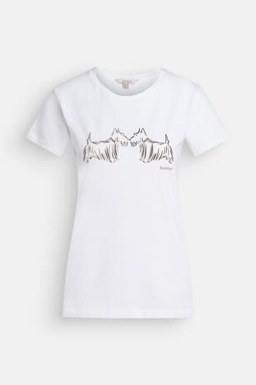 BARBOUR T-Shirt 'Highlands' weiß