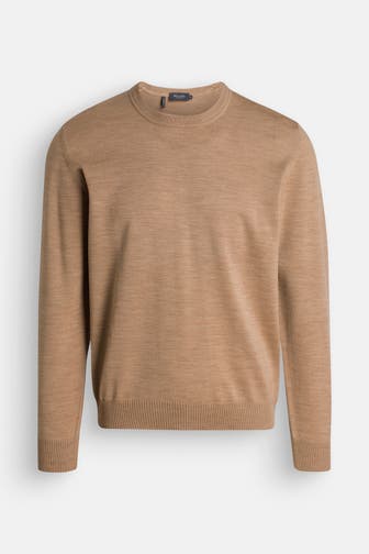 MAERZ MUENCHEN Schurwoll-Pullover hellbraun