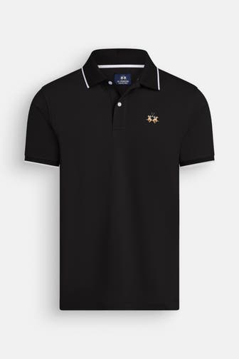 LA MARTINA Polo-Shirt schwarz
