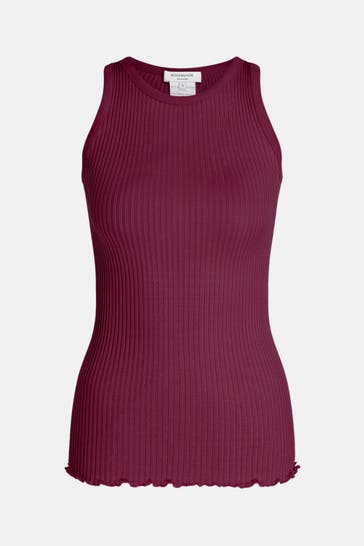 ROSEMUNDE Seidenmix-Top weinrot