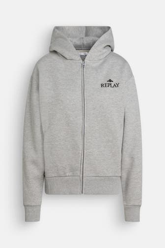 REPLAY Sweatjacke grau meliert