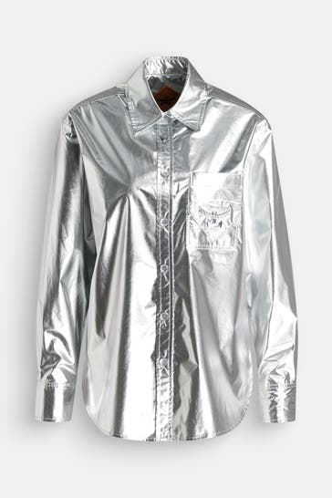 MCM Casual-Bluse silber