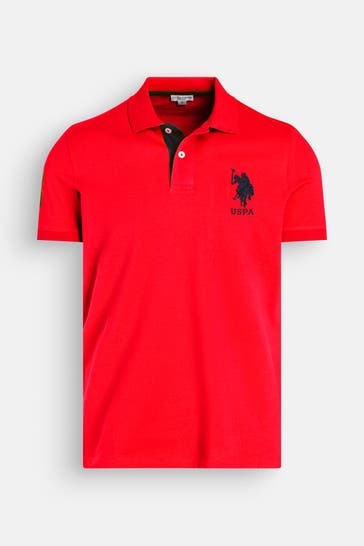 U.S. POLO ASSN. Polo-Shirt orangerot