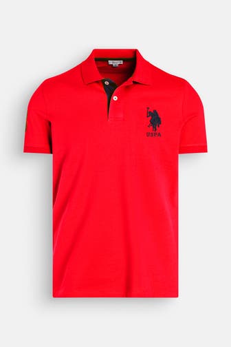 U.S. POLO ASSN. Polo-Shirt orangerot