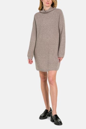 0039 ITALY Cashmeremix-Strickkleid greige